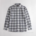 Men's Cotton Plaid Long Sleeve Check Formal Shirt